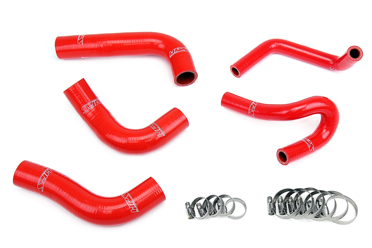 57-1412-RED HPS Red Silicone Radiator and Heater Hoses 1994-1997 Mazda Miata 1.8L