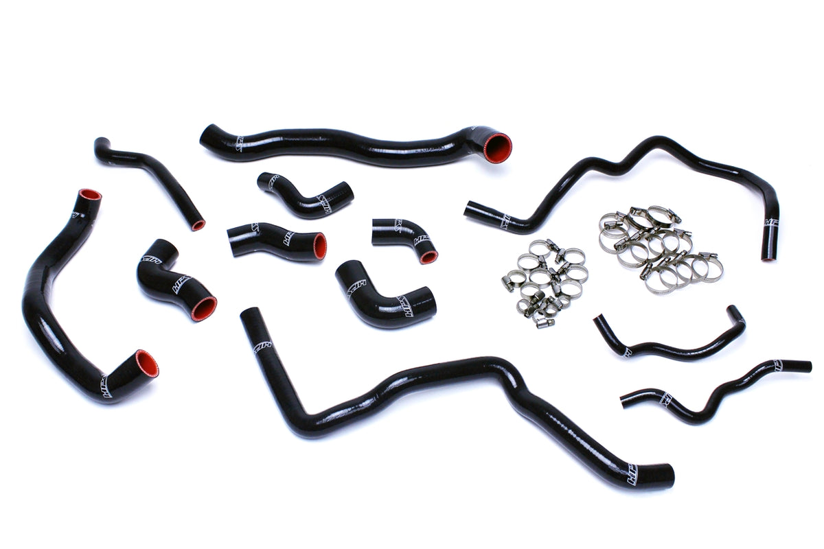 57-1476-BLK HPS Black Silicone Radiator and Ancillary Hoses 2006-2008 Volkswagen Jetta 2.0T Turbo Fsi