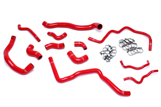 57-1476-RED HPS Red Silicone Radiator and Ancillary Hoses 2006-2008 Volkswagen Jetta 2.0T Turbo Fsi