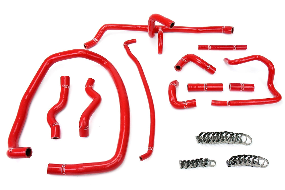 57-1488-RED HPS Red Silicone Heater Hoses 1996-1999 Bmw E36 M3 Left Hand Drive
