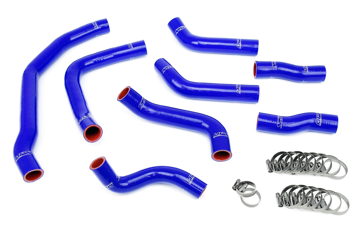 57-1501-BLUE HPS Blue Silicone Radiator Hoses 1990-1999 Toyota MR2 3SGTE Turbo 8PCS Set for Front Radiator + Rear Engine