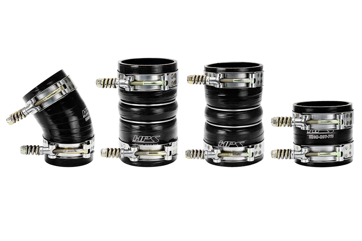 57-1537-BLK HPS Black Silicone Intercooler Hoses 2005-2007 Ford F-250 Superduty 6.0L PowerStroke Diesel