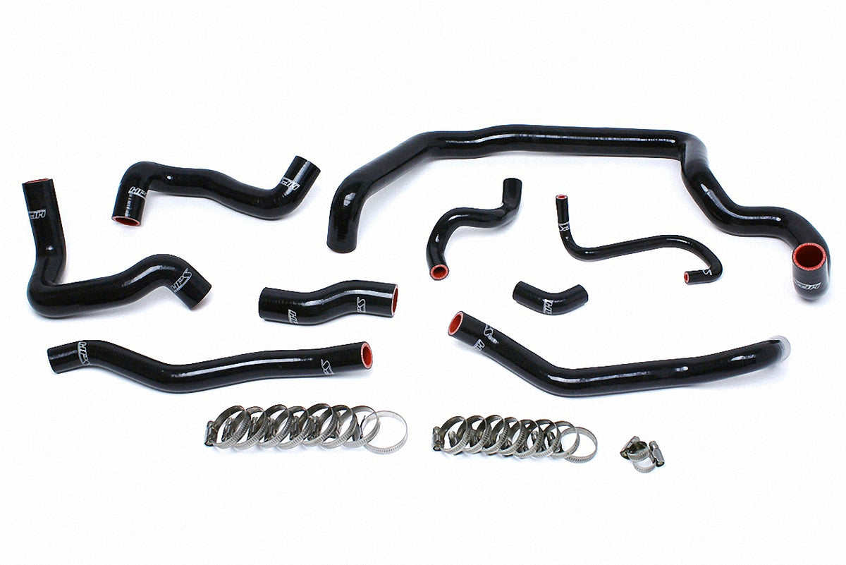 57-1556-BLK HPS Black Silicone Radiator and Heater Hoses 2007-2011 Mini Cooper S 1.6L Turbo Manual Trans