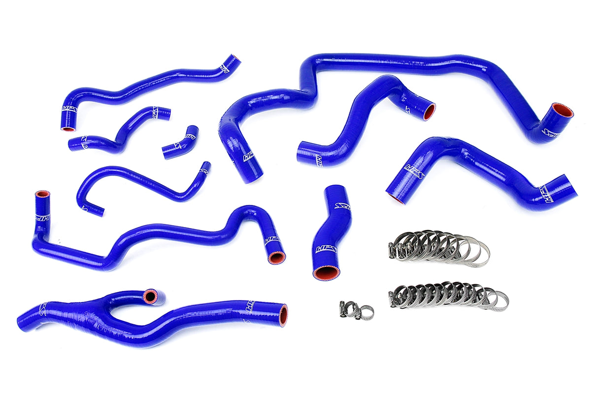 57-1557-BLUE HPS Blue Silicone Radiator and Heater Hoses 2007-2011 Mini Cooper S 1.6L Turbo Automatic Trans