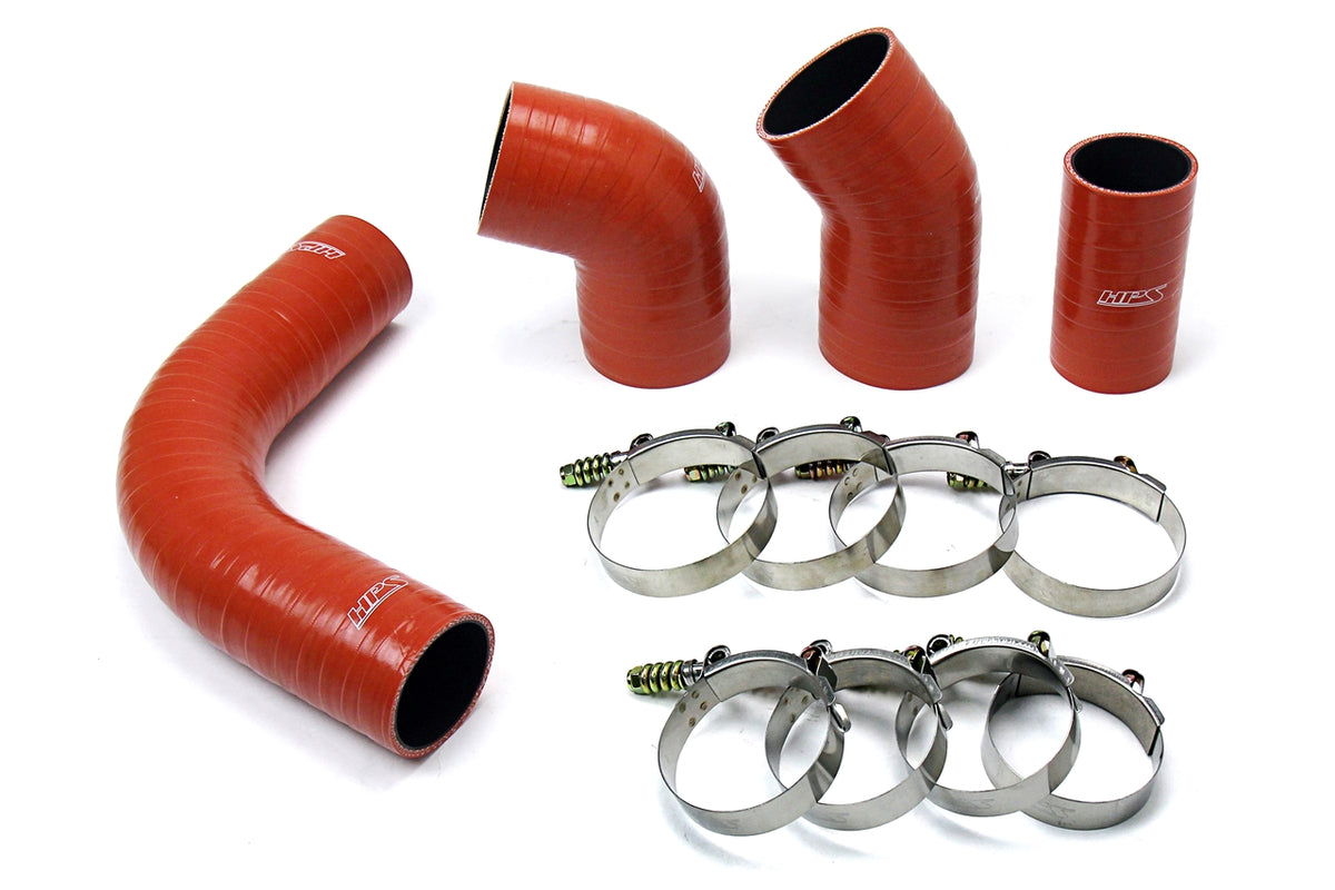 57-1575 HPS Orange Silicone Intercooler Hoses 2002-2004 Chevy Silverado 2500 HD 6.6L Duramax LB7 Diesel