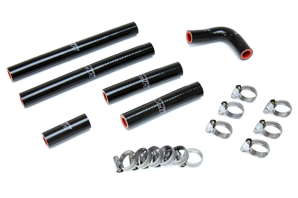 57-1638-BLK HPS Black Silicone Heater Hoses 1992-1997 Toyota Land Cruiser FJ80 4.5L I6 Equipped with Rear Heater