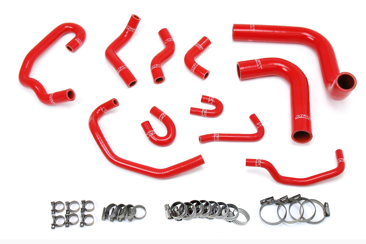57-1654-RED HPS Red Silicone Radiator and Heater Hoses 1993-1995 Toyota 4RUNNER 3.0L V6 Left Hand Drive Does Not Include Hoses for Model Equipped with Rear Heater