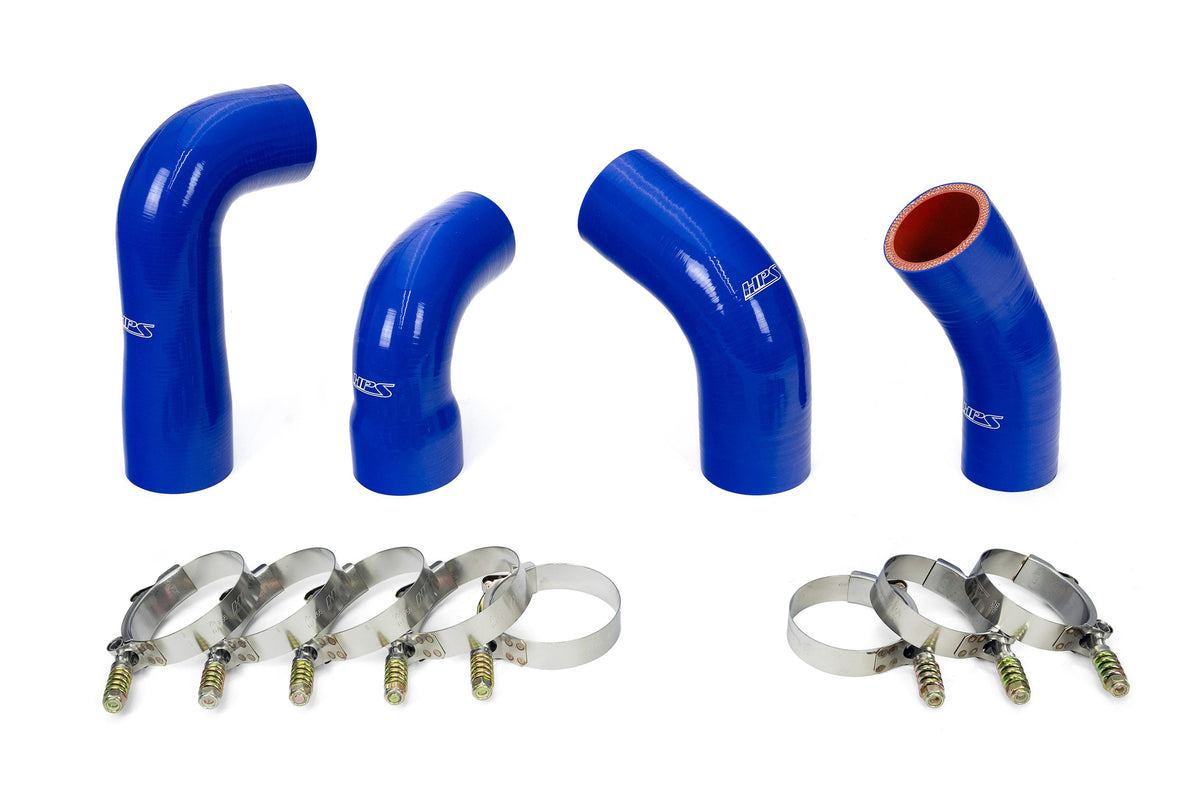 57-1721-BLUE HPS Blue Silicone Transmission Oil Cooler Coolant Hose 2007-2016 Mack Trucks MP7 Engine Replace OE Part # 20934539 21548313 24926501 21209748