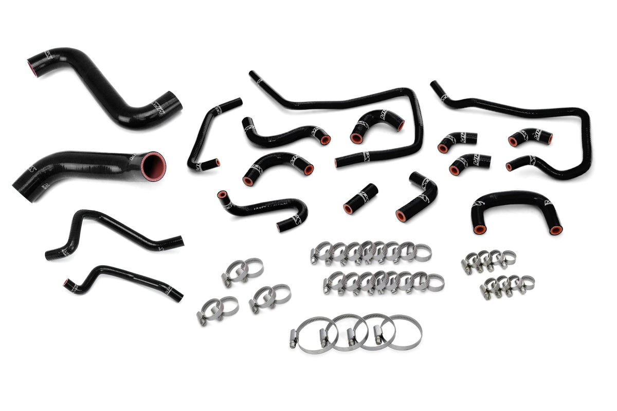 57-1813-BLK HPS Black Silicone Radiator Heater and Ancillary Hoses 2004 Subaru Impreza WRX 2.0L Turbo