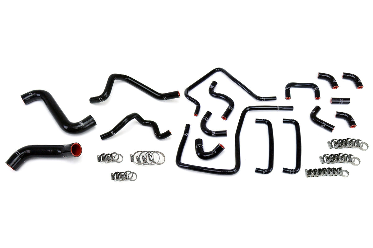 57-1815-BLK HPS Black Silicone Radiator Heater and Ancillary Hoses 2006-2007 Subaru Impreza WRX STI 2.5L Turbo