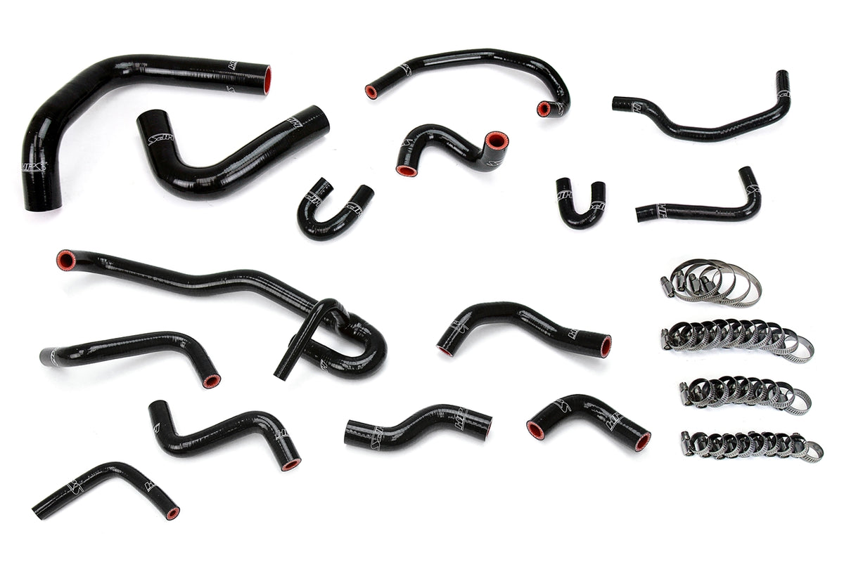 57-1831-BLK HPS Black Silicone Radiator and Heater Hoses 1989-1992 Toyota 4RUNNER 3.0L V6 with Rear Heater Left Hand Drive