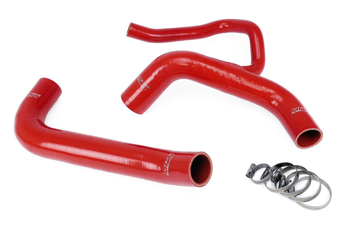 57-1848-RED HPS Red Silicone Radiator Hoses 2015-2023 Dodge Challenger Srt Hellcat 6.2L V8 Supercharged