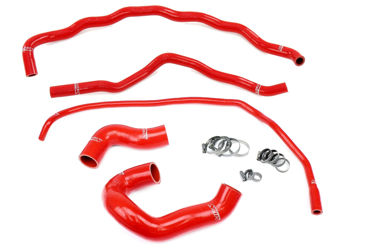 57-1860-RED HPS Red Silicone Radiator and Heater Hoses 2007-2013 Bmw 335I 335IX 335IS N54/N55 3.0L Turbo E90/E92/E93