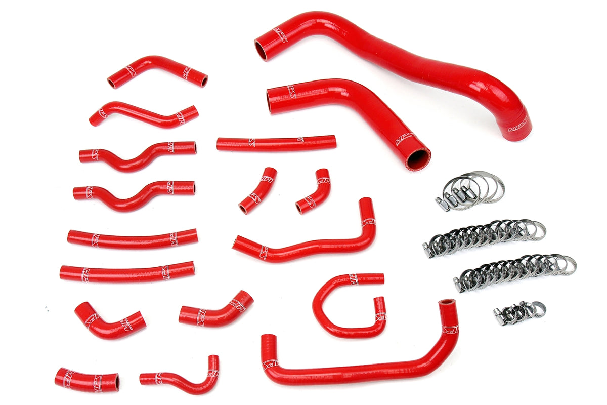57-1914-RED HPS Red Silicone Radiator and Heater Hoses 1998-2002 Toyota Land Cruiser 4.7L V8