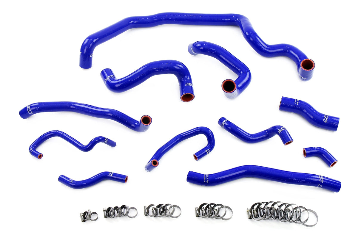 57-1995-BLUE HPS Blue Silicone Radiator Heater Water Pump Expansion Tank Coolant Hoses 2007-2012 Mini Cooper 1.6L Turbo (N14) Manual Trans