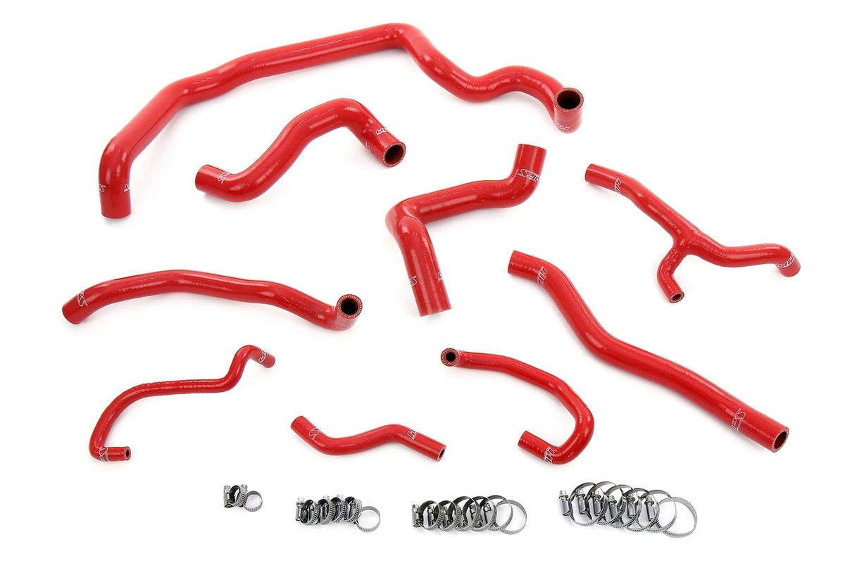 57-1997-RED HPS Red Silicone Radiator Heater Water Pump Expansion Tank Coolant Hoses 2011-2015 Mini Cooper 1.6L Turbo (N18) Manual Trans