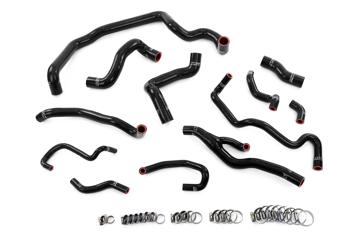 57-2000-BLK HPS Black Silicone Radiator Heater Water Pump Expansion Tank Coolant Hoses 2007-2010 Mini Cooper 1.6L Turbo (N14) Auto Trans