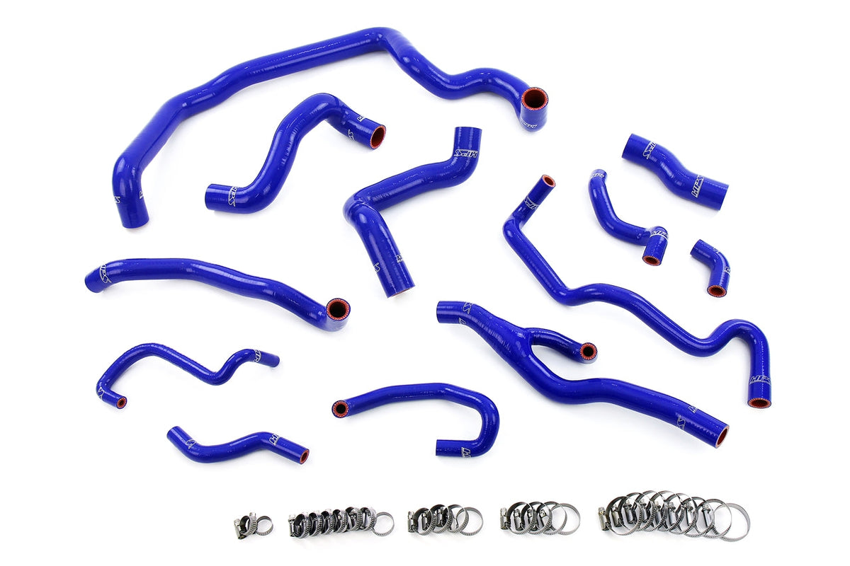 57-2000-BLUE HPS Blue Silicone Radiator Heater Water Pump Expansion Tank Coolant Hoses 2007-2010 Mini Cooper 1.6L Turbo (N14) Auto Trans