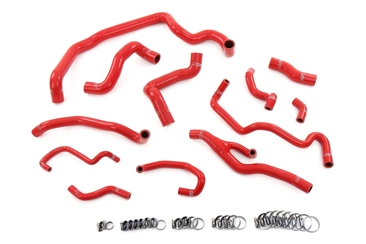57-2000-RED HPS Red Silicone Radiator Heater Water Pump Expansion Tank Coolant Hoses 2007-2010 Mini Cooper 1.6L Turbo (N14) Auto Trans