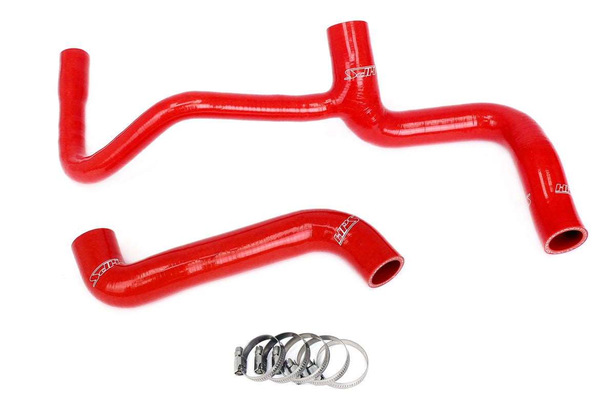 57-2037-RED HPS Red Silicone Radiator Hoses 1986-1989 Mercedes-Benz 190D 2.5L Diesel