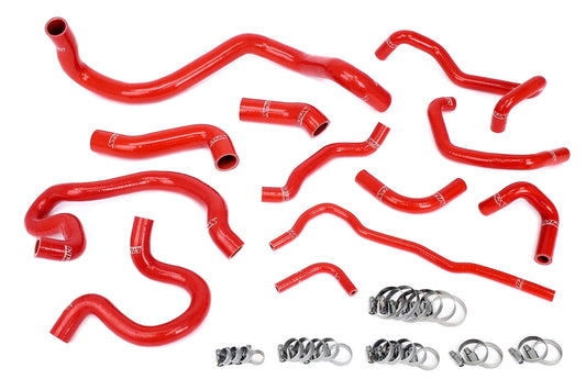 57-2098-RED HPS Red Silicone Radiator and Heater Hoses 1999-2006 Volkswagen Golf GTI 1.8T Turbo Manual Trans