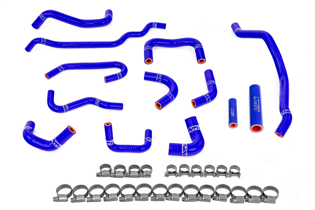 57-2131A-BLUE HPS Blue Silicone Ancillary Coolant Hoses 2008-2014 Subaru Impreza WRX 2.5L Turbo Manual Trans