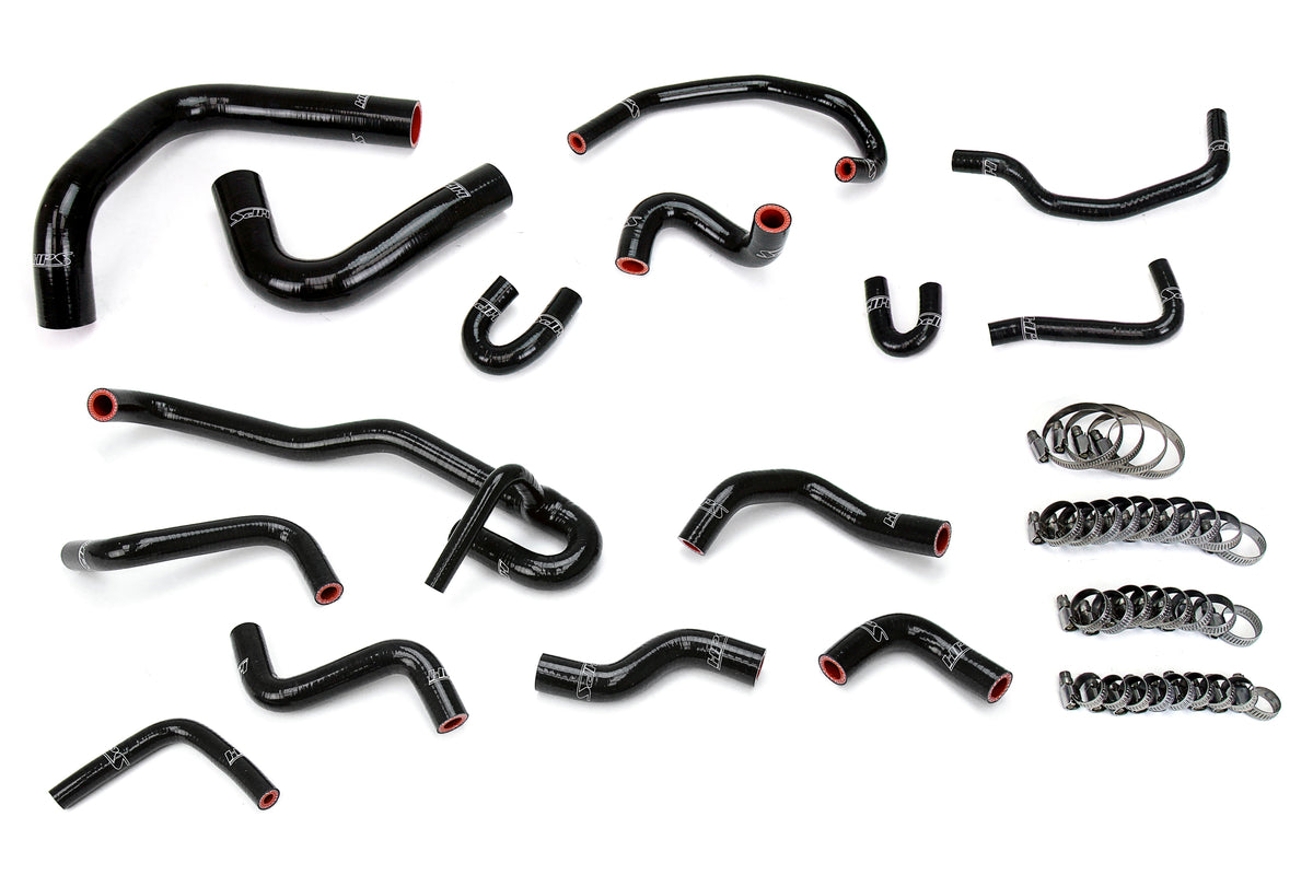 57-2191-BLK HPS Black Silicone Radiator and Heater Hoses 1990-1991 Toyota 4RUNNER 3.0L V6 with Rear Heater Left Hand Drive