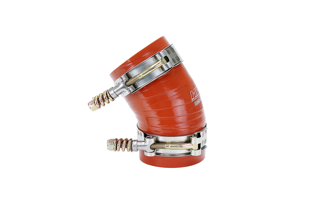 57-2227 HPS Orange Intercooler Boot 2005-2007 Ford F-250 Super Duty Powerstroke 6.0L Diesel Includes Spring Loaded T-Bolt Clamps