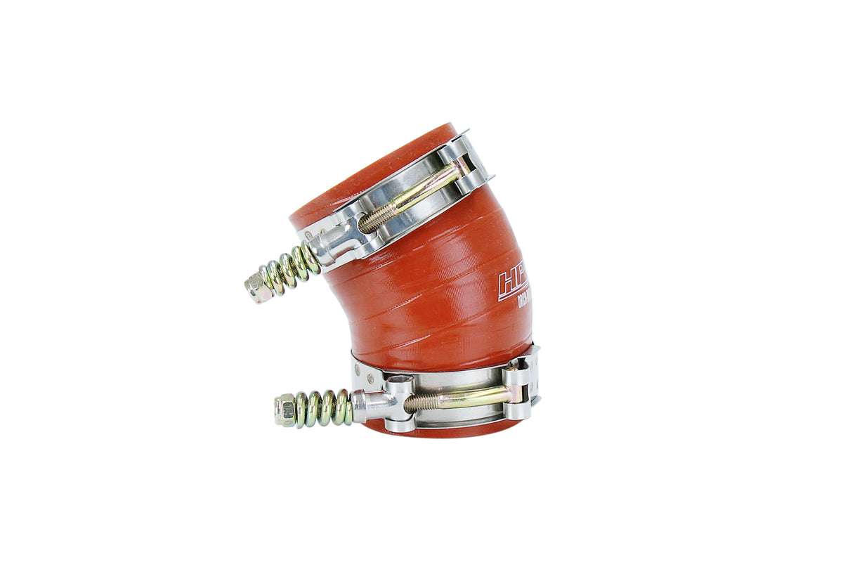 57-2228 HPS Orange Intercooler Boot 2003-2004 Ford F-250 Super Duty Powerstroke 6.0L Diesel Includes Spring Loaded T-Bolt Clamps