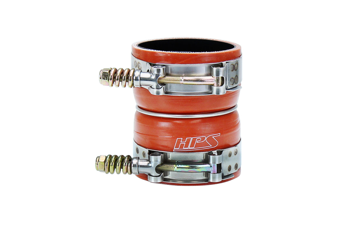 57-2237 HPS Orange Intercooler Boot 2008-2010 Ford F-250 Super Duty Powerstroke 6.4L Diesel Includes Spring Loaded T-Bolt Clamps