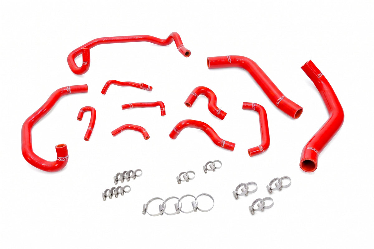 57-2280-RED HPS Red Silicone Radiator Heater and Ancillary Hoses 2005-2015 Toyota Tacoma 4.0L V6
