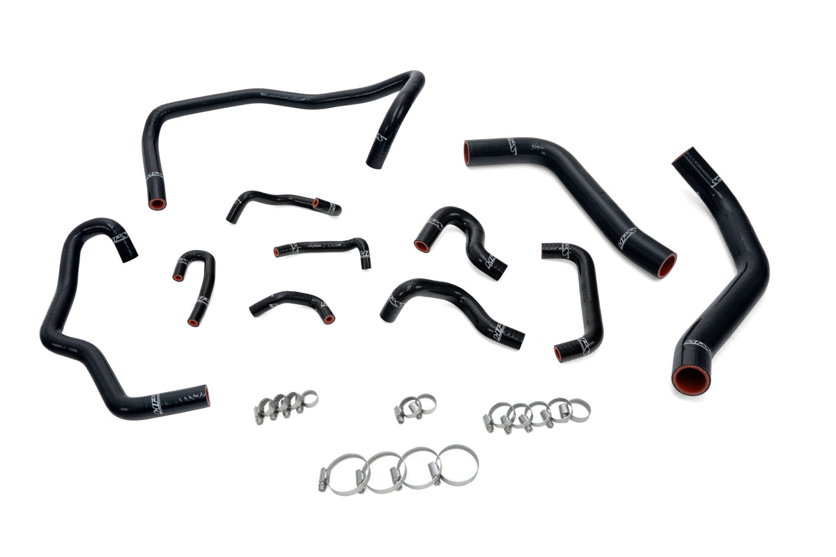 57-2281-BLK HPS Black Silicone Radiator Heater and Ancillary Hoses 2007-2009 Toyota Fj Cruiser 4.0L V6