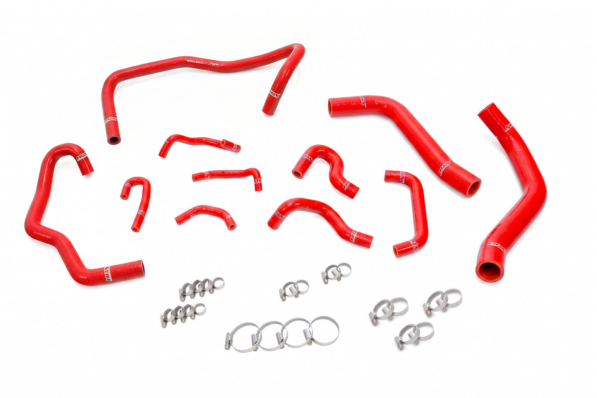 57-2281-RED HPS Red Silicone Radiator Heater and Ancillary Hoses 2007-2009 Toyota Fj Cruiser 4.0L V6