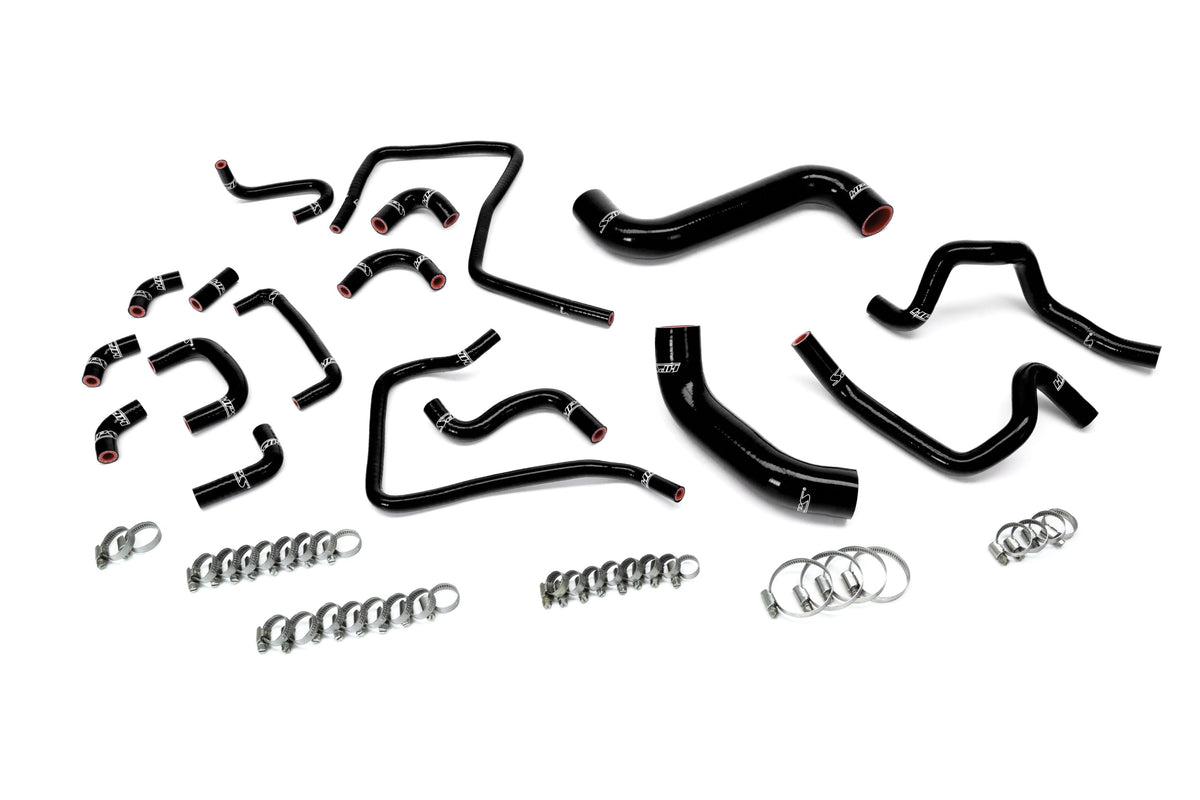 57-2304-BLK HPS Black Silicone Radiator Heater and Ancillary Hoses 2004 Subaru Impreza WRX STI 2.5L Turbo