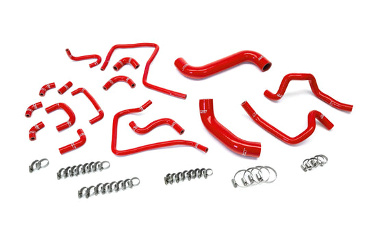 57-2304-RED HPS Red Silicone Radiator Heater and Ancillary Hoses 2004 Subaru Impreza WRX STI 2.5L Turbo