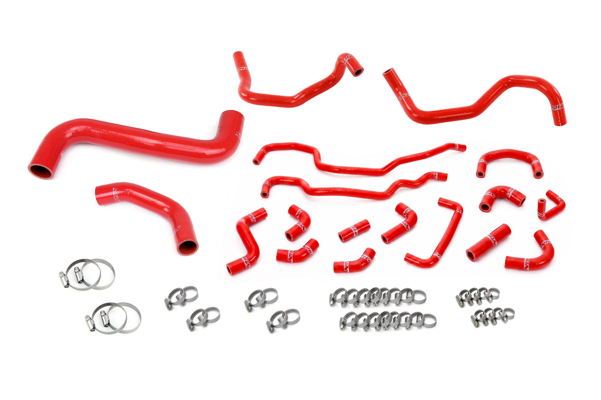 57-2318-RED HPS Red Silicone Radiator Heater and Ancillary Hoses 2008-2014 Subaru Impreza WRX STI 2.5L Turbo