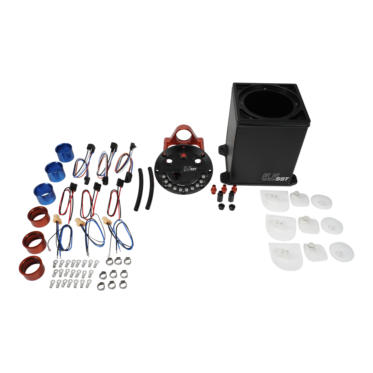 DeatschWerks 5.5L Staged Surge Tank Fits 1-3 DW200 DW300 or DW400 Fuel Pumps