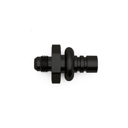 6-02-0106-B DeatschWerks 6AN Male Flare to 1/2in Ford Male EFI Quick Connect Adapter - Anodized Matte Black