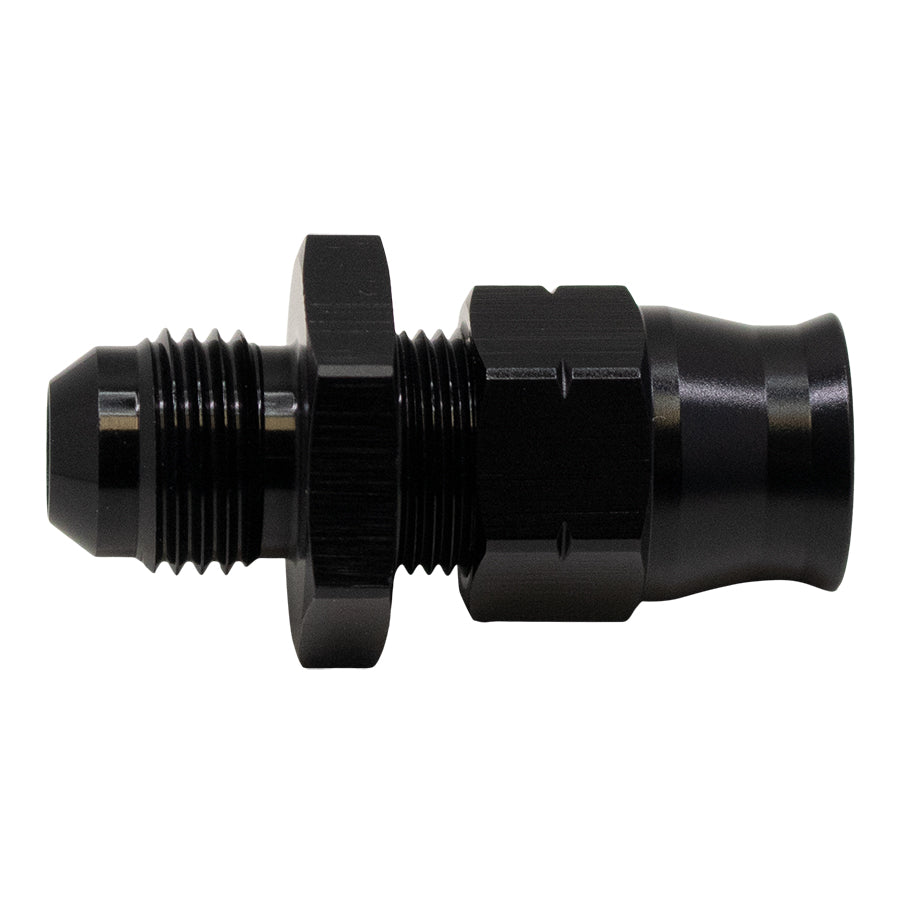 6-02-0109-B DeatschWerks 6AN Male Flare to 3/8in Hardline Compression Adapter - Anodized Matte Black