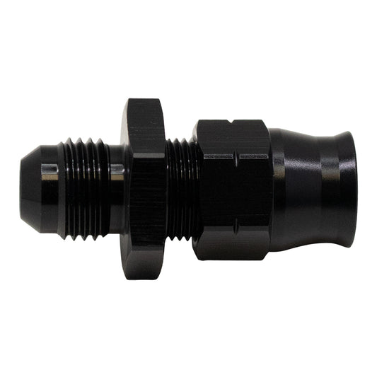 6-02-0109-B DeatschWerks 6AN Male Flare to 3/8in Hardline Compression Adapter - Anodized Matte Black