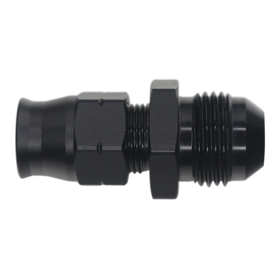 6-02-0110-B DeatschWerks 8AN Male Flare to 3/8in Hardline Compression Adapter - Anodized Matte Black
