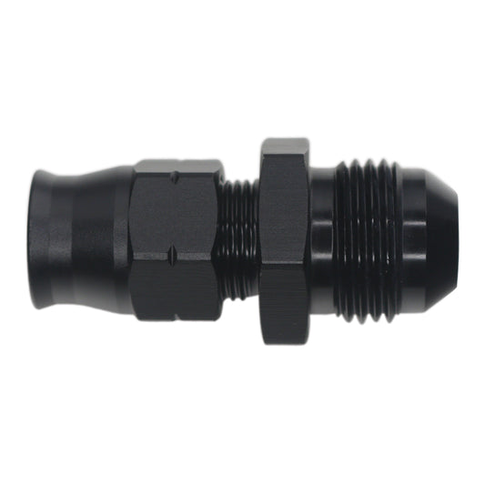 6-02-0110-B DeatschWerks 8AN Male Flare to 3/8in Hardline Compression Adapter - Anodized Matte Black