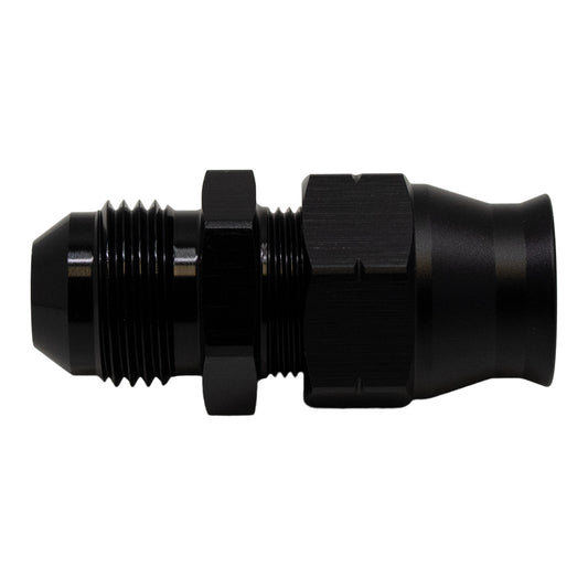 6-02-0111-B DeatschWerks 8AN Male Flare to 1/2in Hardline Compression Adapter - Anodized Matte Black