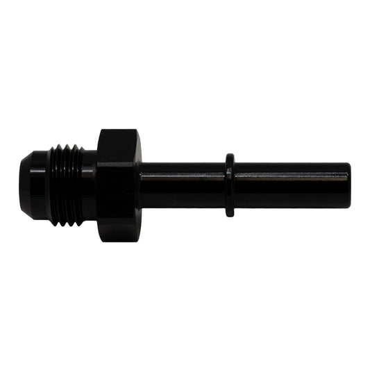 6-02-0112-B DeatschWerks 6AN Male Flare to 5/16in Male EFI Quick Connect Adapter - Anodized Matte Black