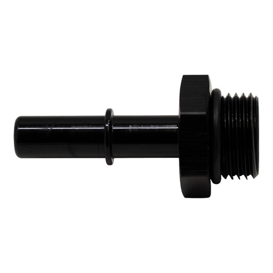 6-02-0115-B DeatschWerks 8AN ORB Male to 3/8in Male EFI Quick Connect Adapter - Anodized Matte Black
