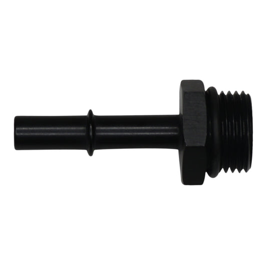 6-02-0125-B DeatschWerks 10AN ORB Male to 3/8in Male EFI Quick Connect Adapter - Anodized Matte Black