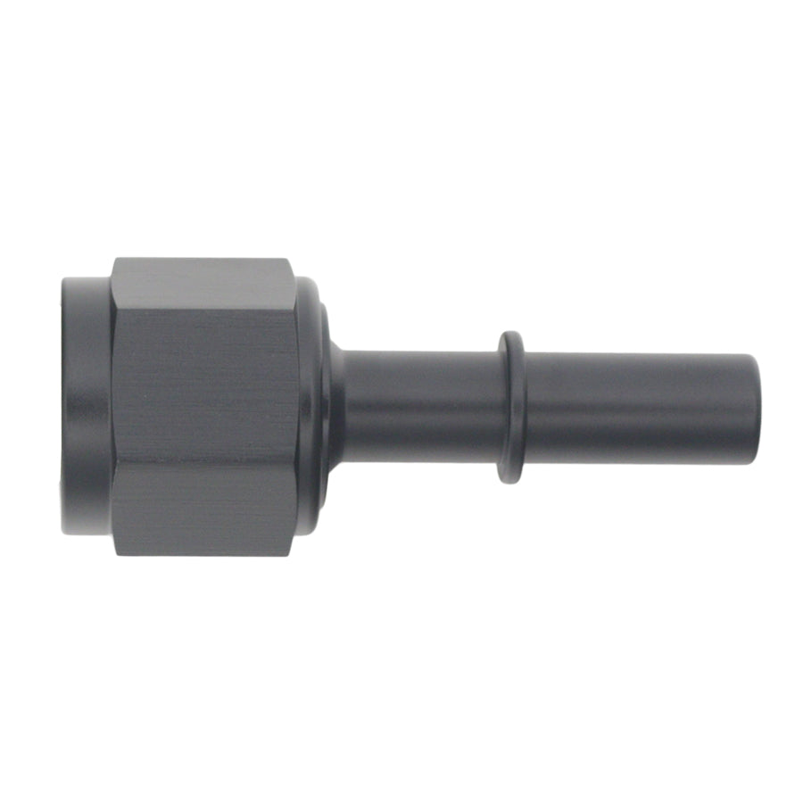 6-02-0133-B DeatschWerks 8AN Female Flare Swivel to 3/8in Male EFI Quick Disconnect - Anodized Matte Black