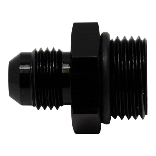 6-02-0401-B DeatschWerks 8AN ORB Male to 6AN Male Flare Adapter (Incl O-Ring) - Anodized Matte Black
