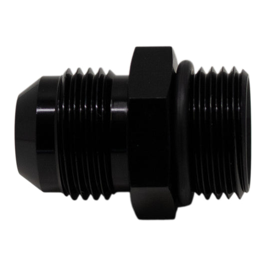 6-02-0403-B DeatschWerks 10AN ORB Male to 10 AN Male Flare Adapter (Incl O-Ring) - Anodized Matte Black