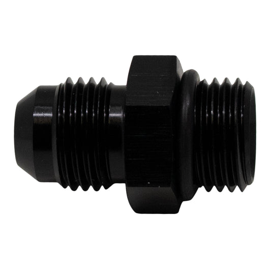 6-02-0404-B DeatschWerks 6AN ORB Male to 6AN Male Flare Adapter (Incl O-Ring) - Anodized Matte Black